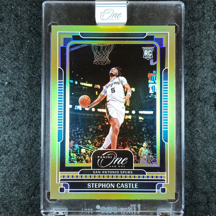 2024-25 One and One STEPHON CASTLE Rookie Base Gold 4/10 #115