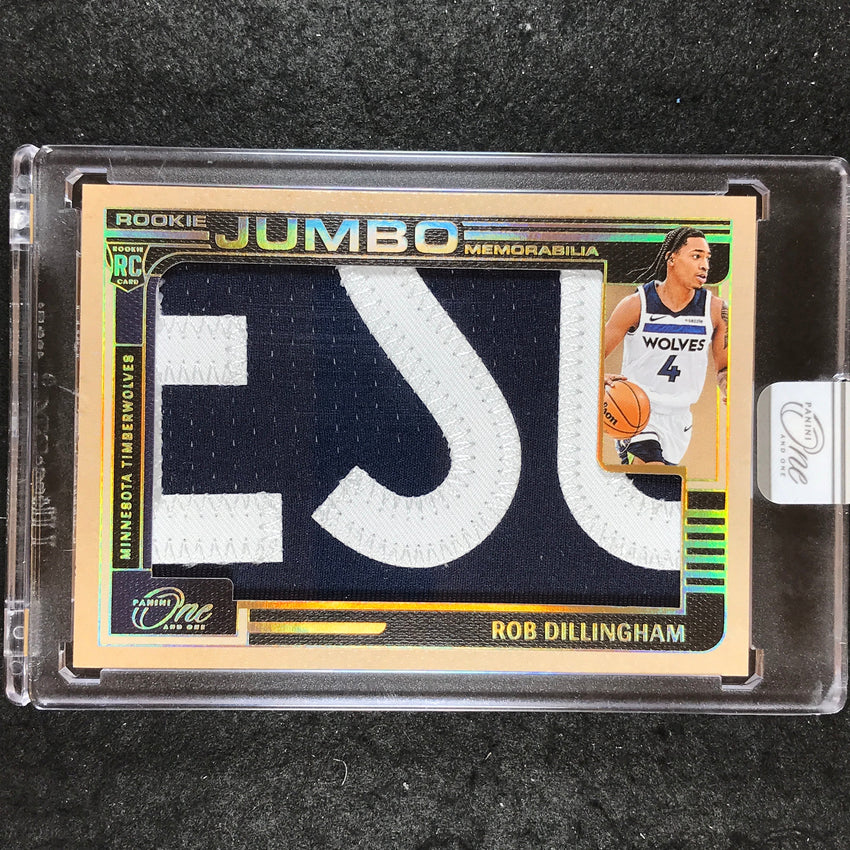 2024-25 One and One ROB DILLINGHAM Rookie Jumbo Memorabilia Patch Gold 9/10