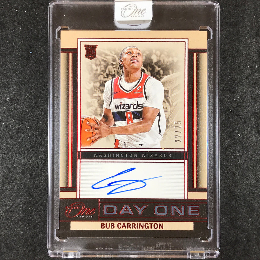 2024-25 One and One BUB CARRINGTON Day One Signatures Rookie Auto Red 22/25