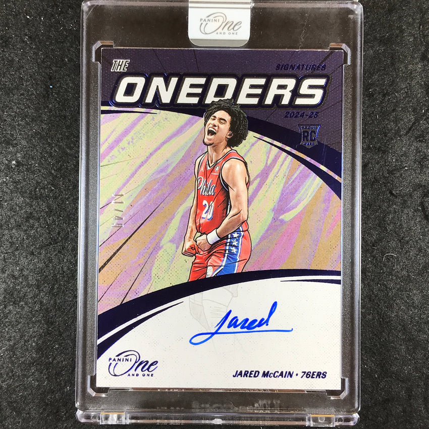 2024-25 One and One JARED MCCAIN The Oneders Signatures Rookie Auto Blue 11/49