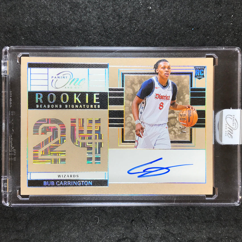 2024-25 One and One BUB CARRINGTON Rookie Seasons Signatures Auto 10/24