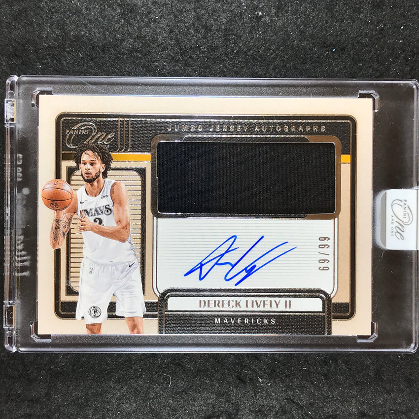2024-25 One and One DERECK LIVELY II Jumbo Jersey Autographs 69/99