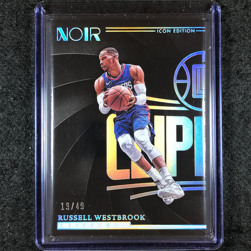 2023-24 Noir RUSSELL WESTBROOK Icon Edition Holo Silver 19/49 #91