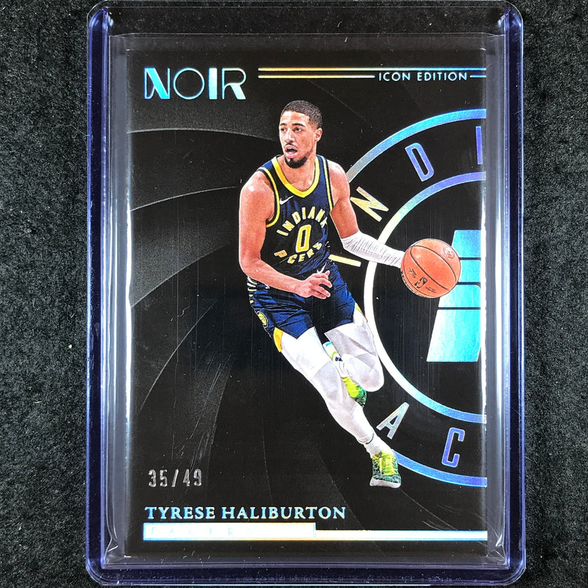 2023-24 Noir TYRESE HALIBURTON Icon Edition Holo Silver 35/49 #138