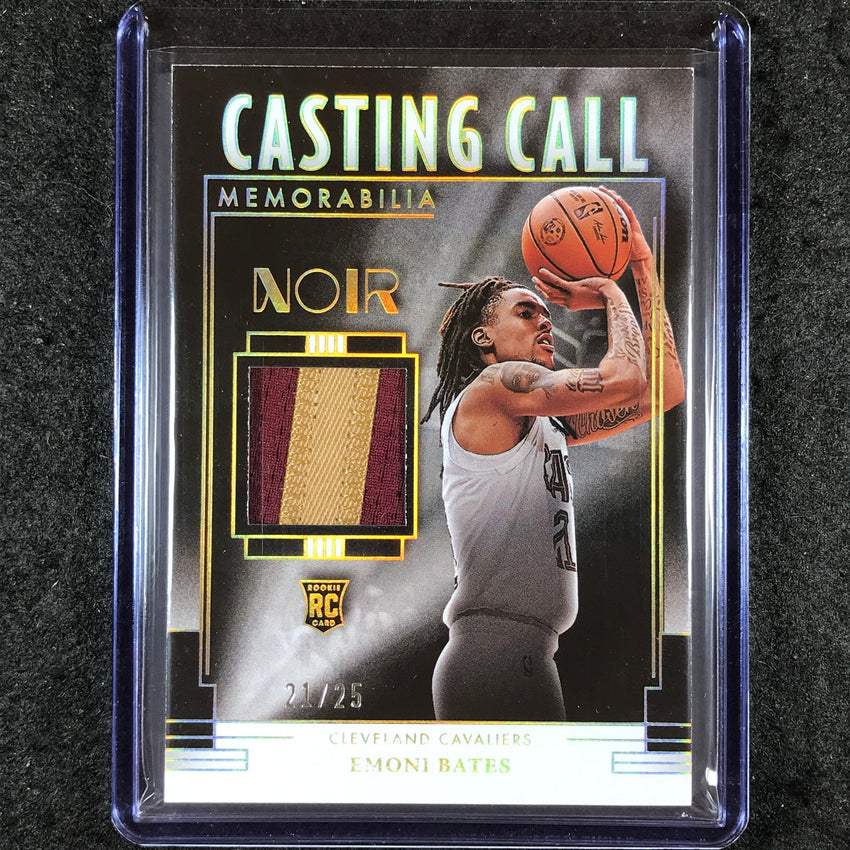 2023-24 Noir EMONI BATES Casting Call Memorabilia Rookie Patch Holo Prime 21/25