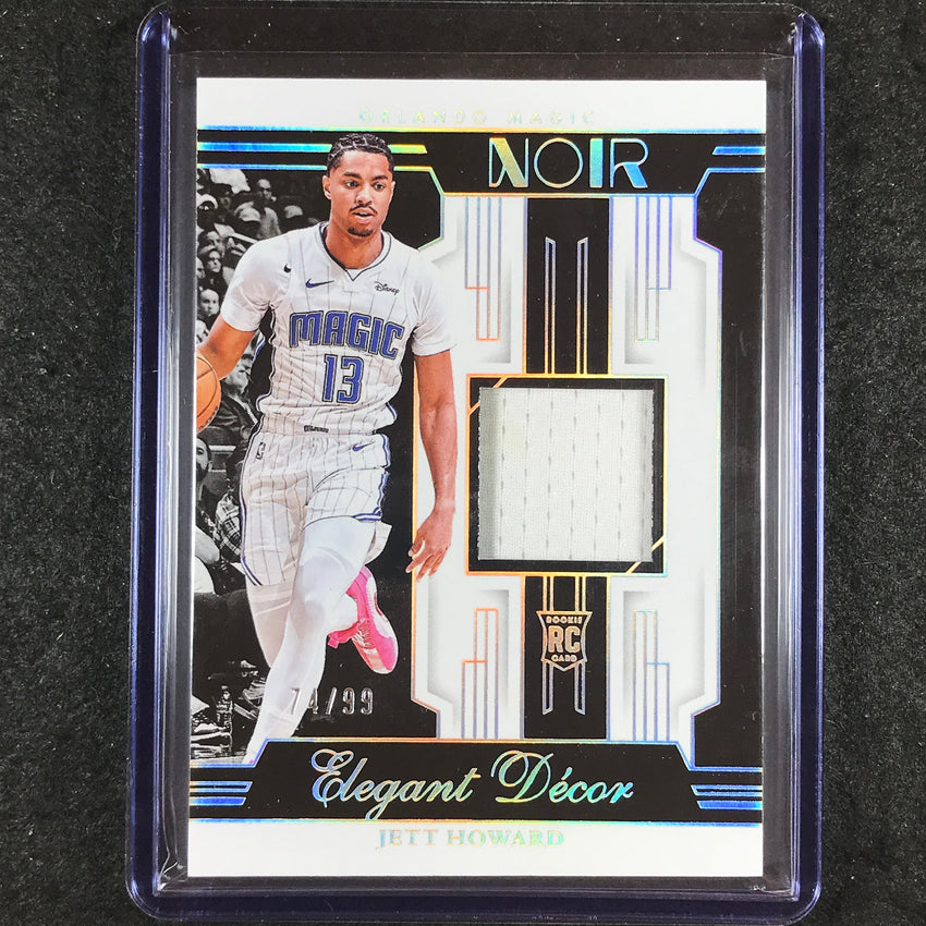 2023-24 Noir JETT HOWARD Elegant Decor Rookie Jersey Relic 74/99