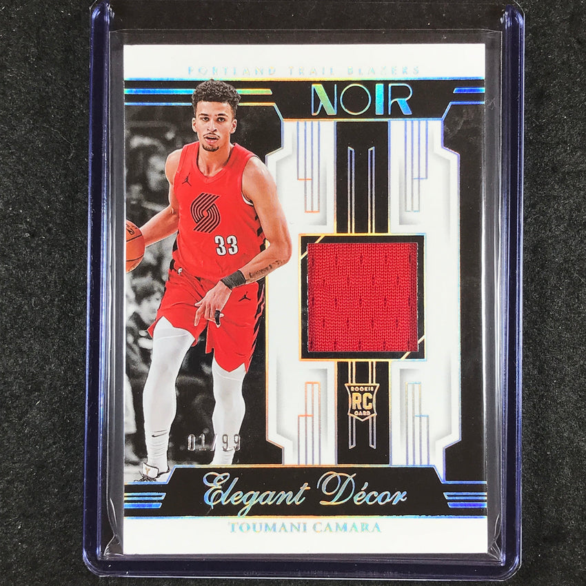 2023-24 Noir TOUMANI CAMARA Elegant Decor Rookie Jersey Relic 1/99