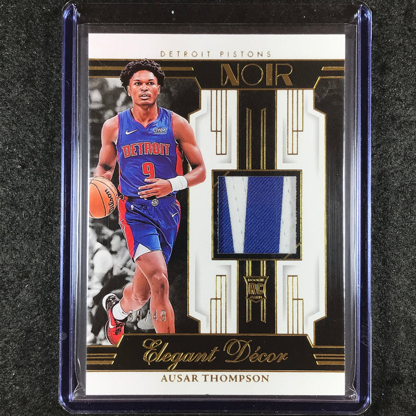 2023-24 Noir AUSAR THOMPSON Elegant Decor Rookie Patch Relic Prime 39/49