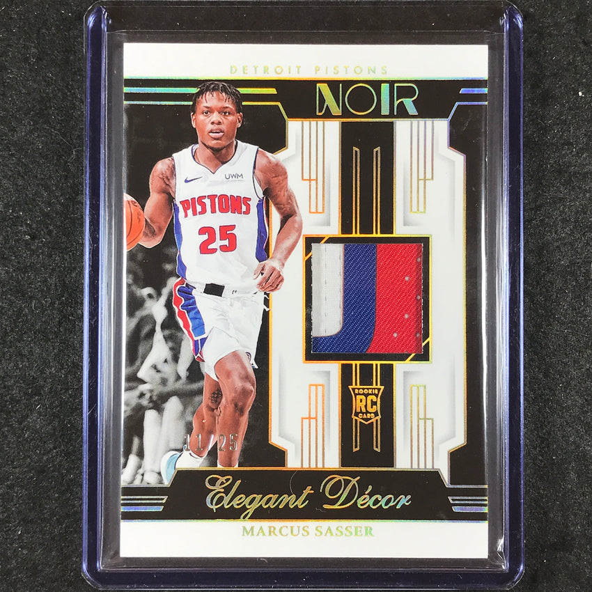 2023-24 Noir MARCUS SASSER Elegant Decor Rookie Patch Relic Holo Prime 11/25