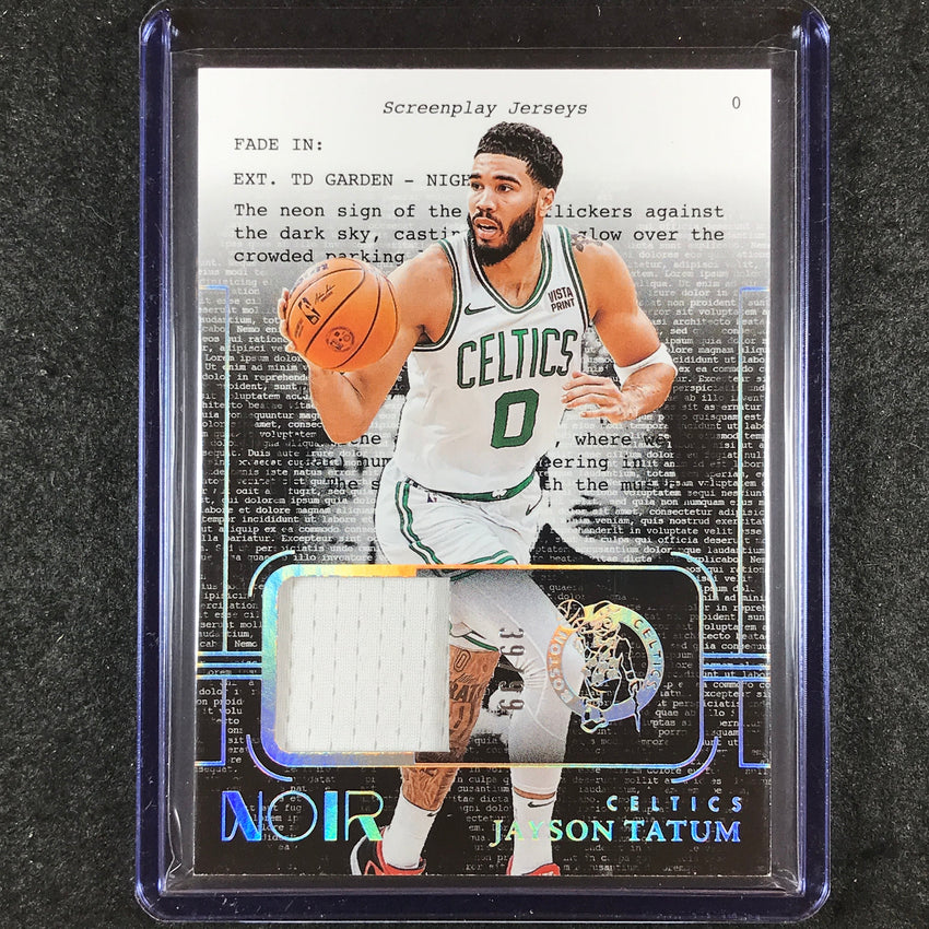 2023-24 Noir JAYSON TATUM Screenplay Jersey Relic 39/99