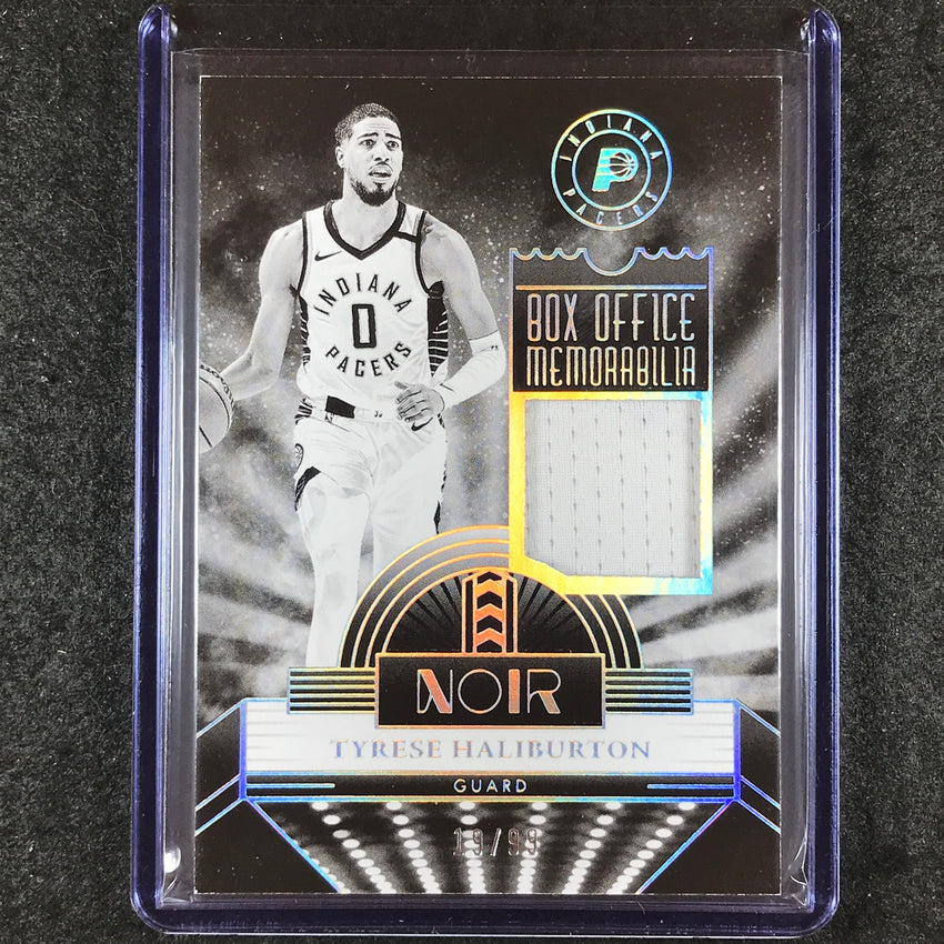 2023-24 Noir TYRESE HALIBURTON Box Office Memorabilia Jersey Relic 19/99