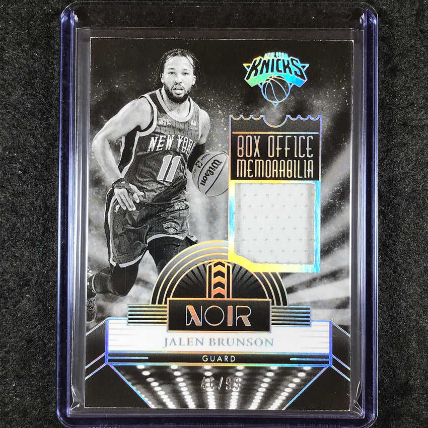 2023-24 Noir JALEN BRUNSON Box Office Memorabilia Jersey Relic 46/99
