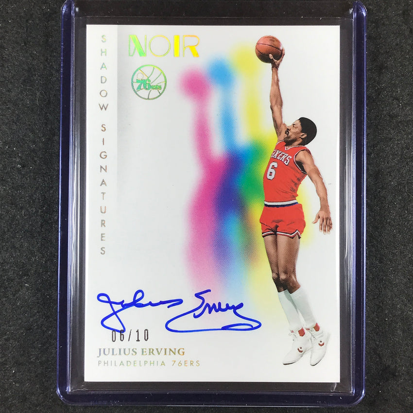 2023-24 Noir JULIUS ERVING Shadow Signatures Auto Holo Gold 6/10