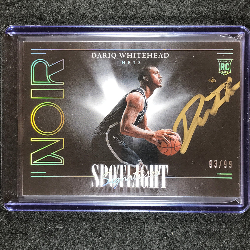 2023-24 Noir DARIQ WHITEHEAD Spotlight Signatures Horitzontal Rookie Auto 93/99