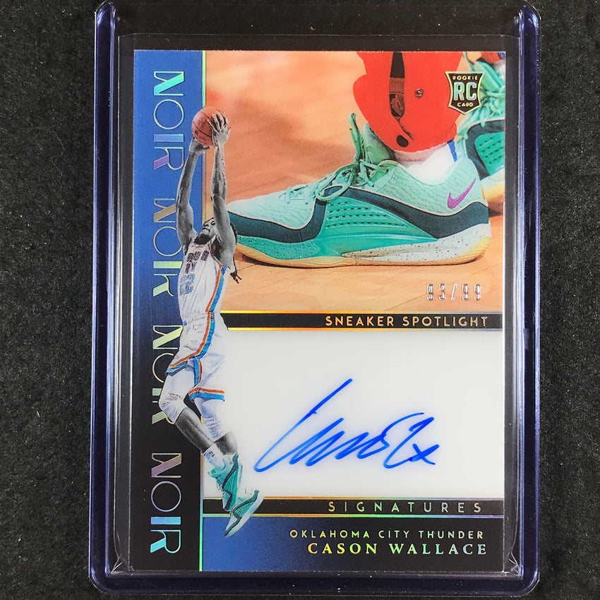 2023-24 Noir CASON WALLACE Sneaker Spotlight Signatures Rookie Auto 93/99