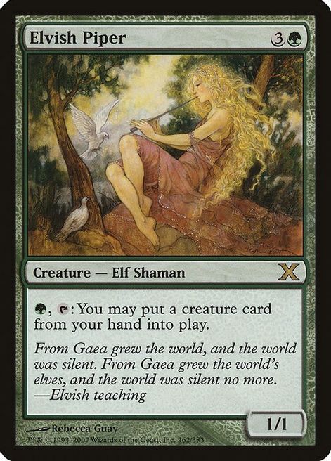 Elvish Piper - 262/383 - Rare 10th Edition
