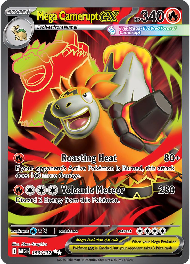 Mega Camerupt ex - [  156/132 ] - Ultra Rare - Pokemon ME01 Mega Evolution
