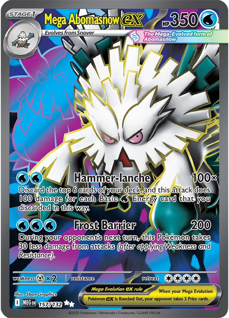 Mega Abomasnow ex - [  157/132 ] - Ultra Rare - Pokemon ME01 Mega Evolution