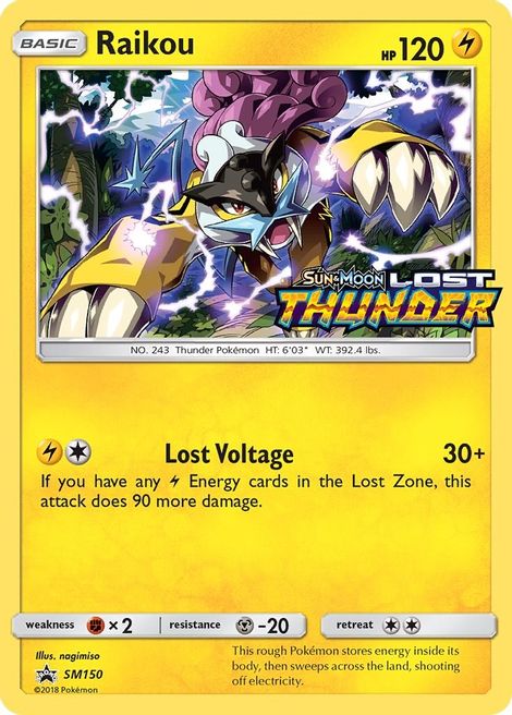 Raikou - Sm150 - Lost Thunder Prerelease Promo