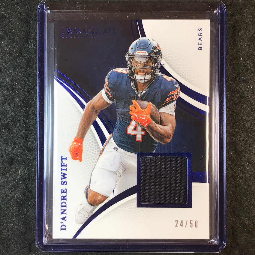 2025 Immaculate Football D'ANDRE SWIFT Base Memorabilia Jersey Relic Blue 24/50