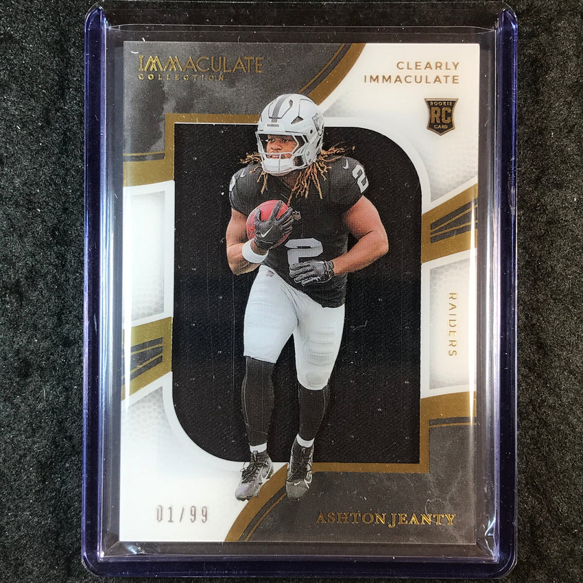 2025 Immaculate Football ASHTON JEANTY Clearly Immaculate Rookie Jersey 1/99