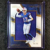 2025 Immaculate Football JOSH ALLEN Clearly Immaculate Jersey 5/99