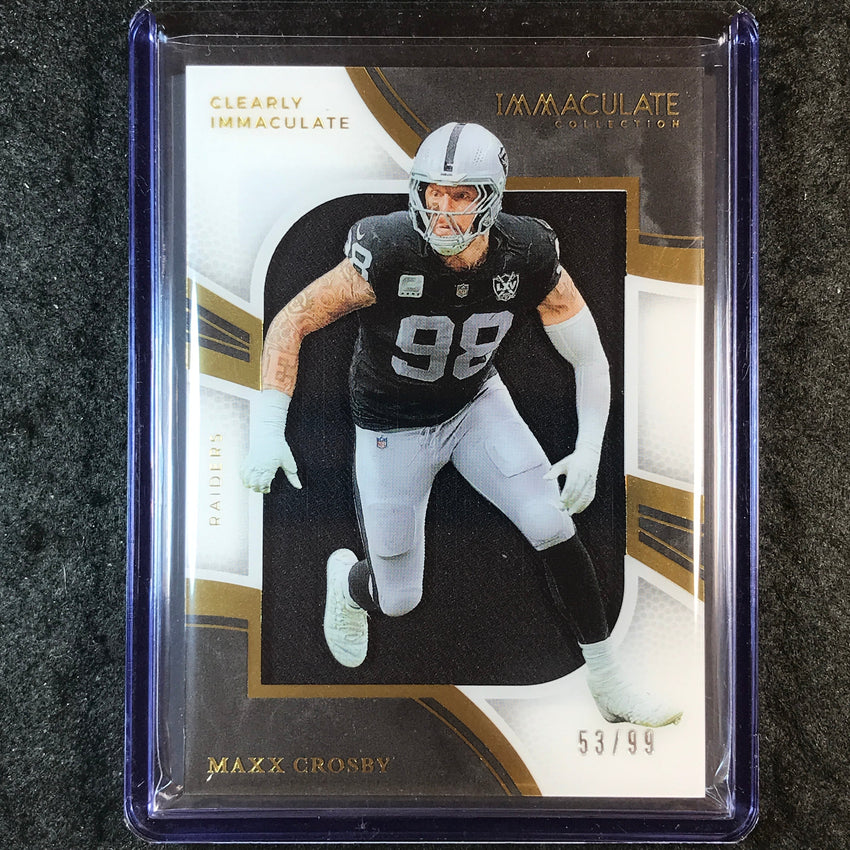 2025 Immaculate Football MAXX CROSBY Clearly Immaculate Jersey 53/99