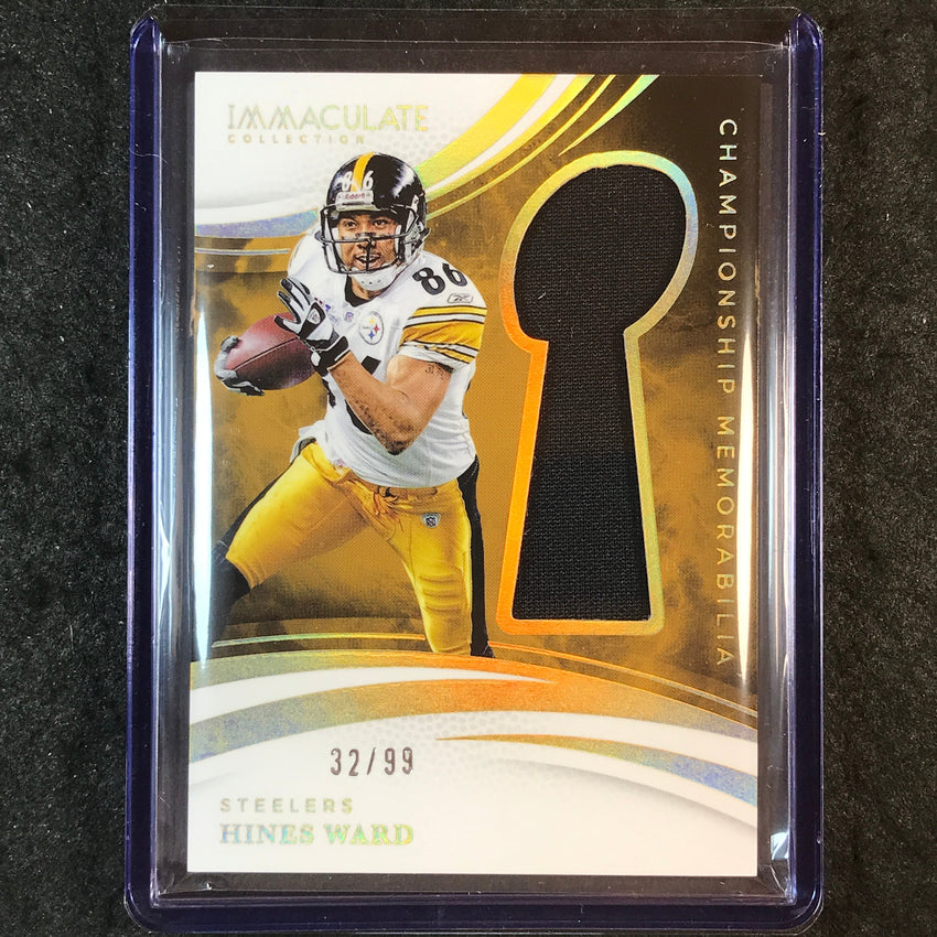 2025 Immaculate Football HINES WARD Championship Memorabilia Jersey Relic 32/99