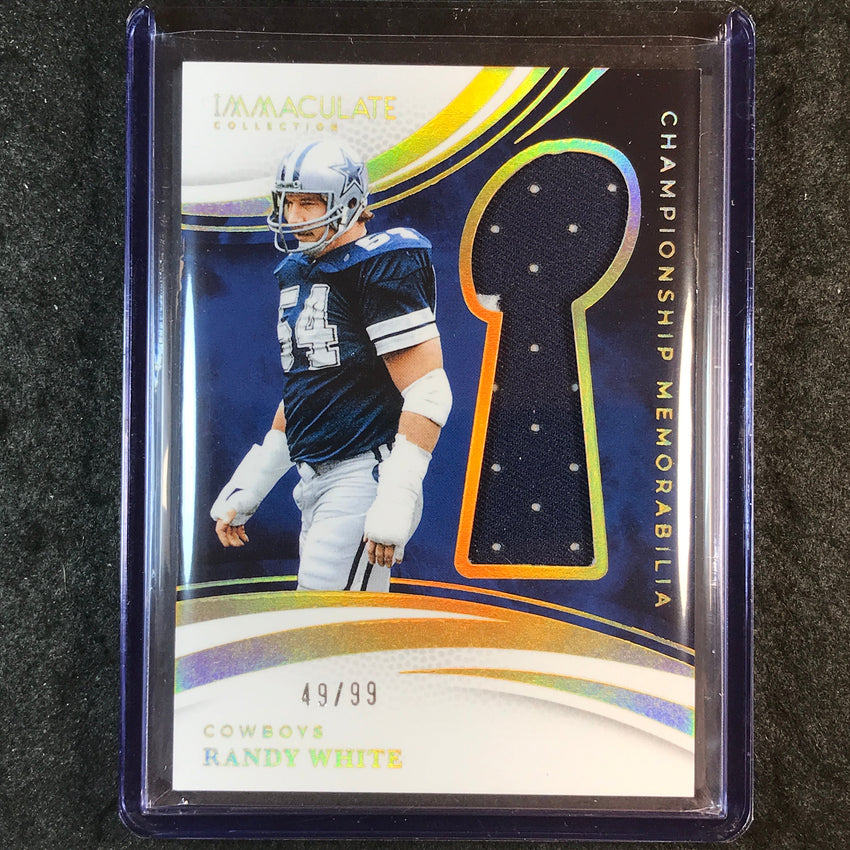 2025 Immaculate Football RANDY WHITE Championship Memorabilia Jersey Relic 49/99