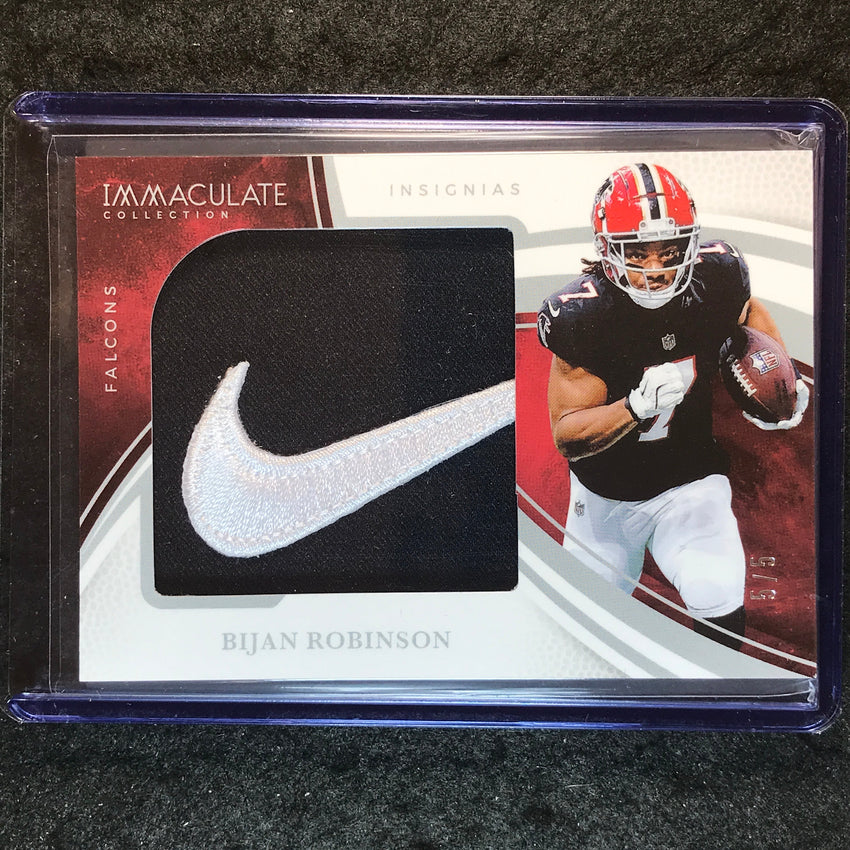 2025 Immaculate Football BIJAN ROBINSON Immaculate Insignias Swoosh Patch 5/5