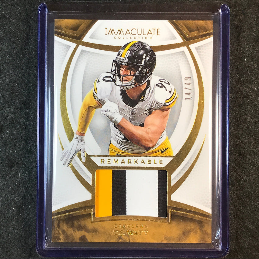 2025 Immaculate Football T.J. WATT Remarkable Jerseys Patch Relic 14/49