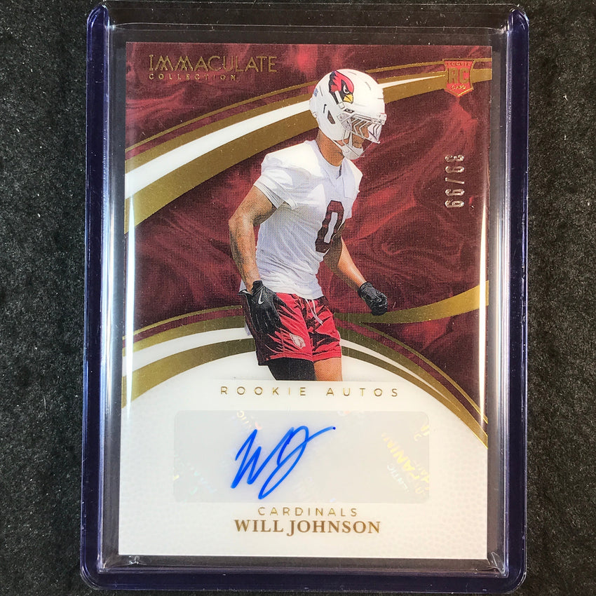 2025 Immaculate Football WILL JOHNSON Rookie Autos 39/99