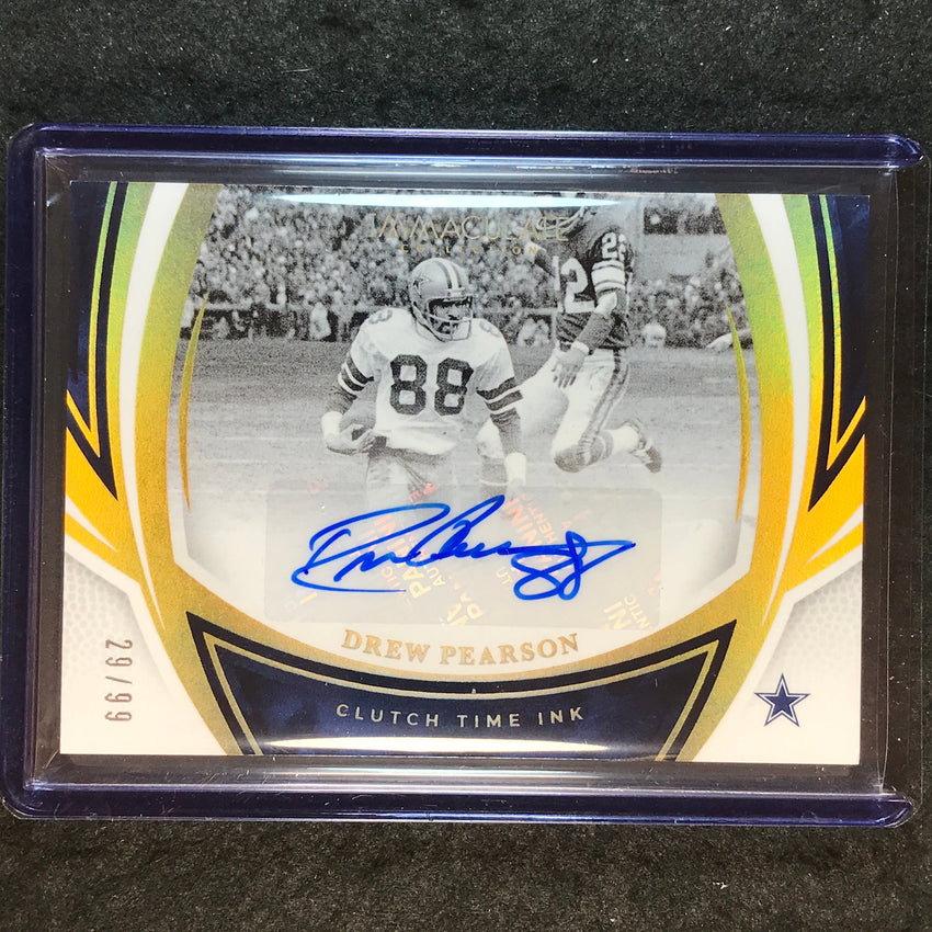 2025 Immaculate Football DREW PEARSON Clutch Time Ink Auto 29/99