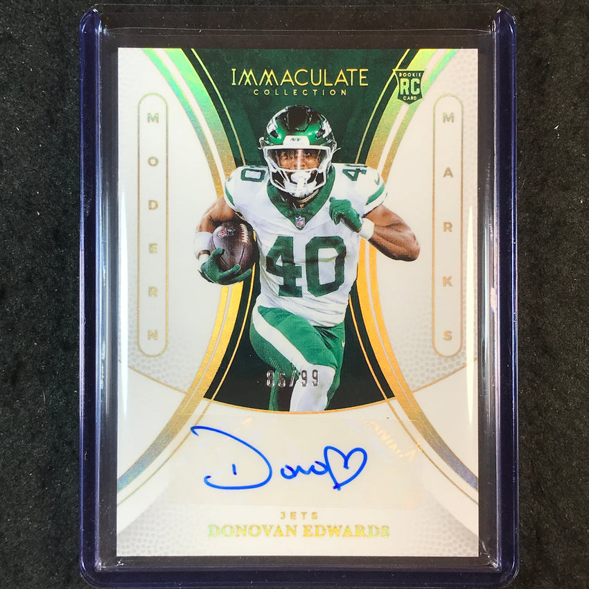2025 Immaculate Football DONOVAN EDWARDS Modern Marks Rookie Auto 86/99