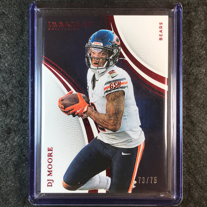 2025 Immaculate Football DJ MOORE Base Red 73/75 #6