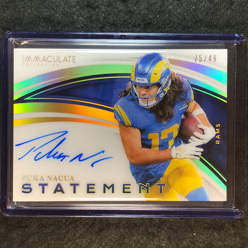 2025 Immaculate Football PUKA NACUA Statement Signatures Auto 25/49