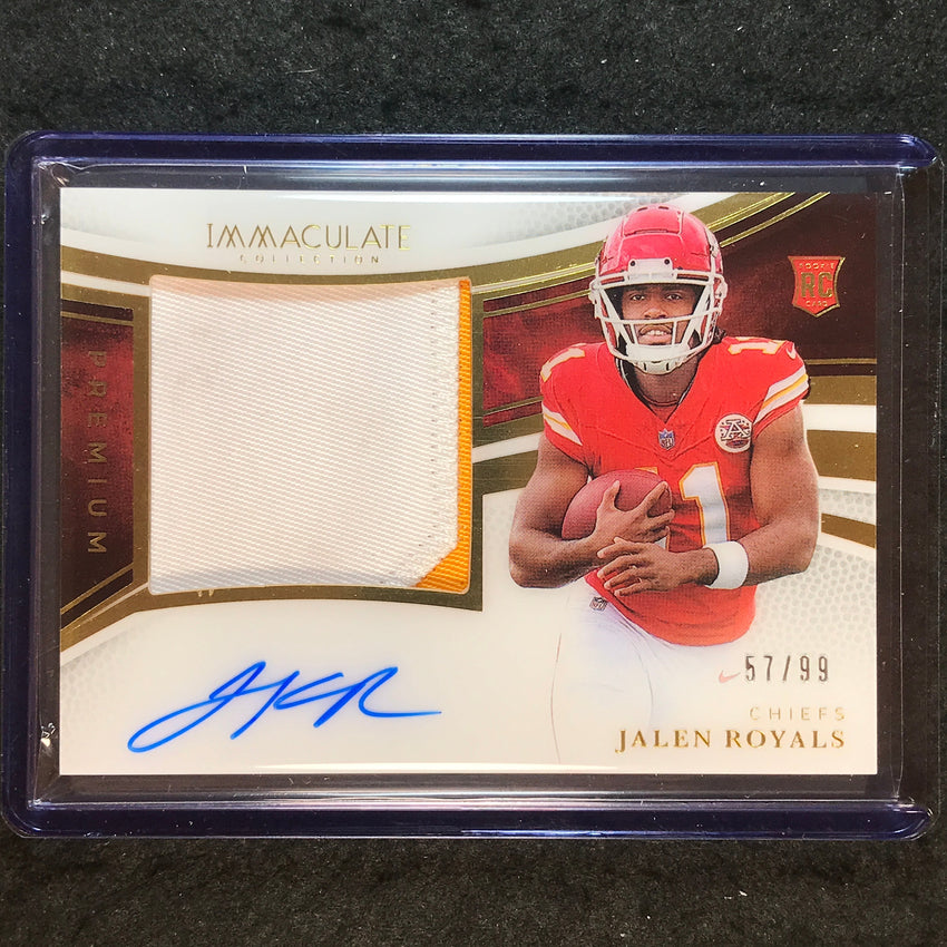 2025 Immaculate Football JALEN ROYALS Premium Patch Rookie Auto 57/99