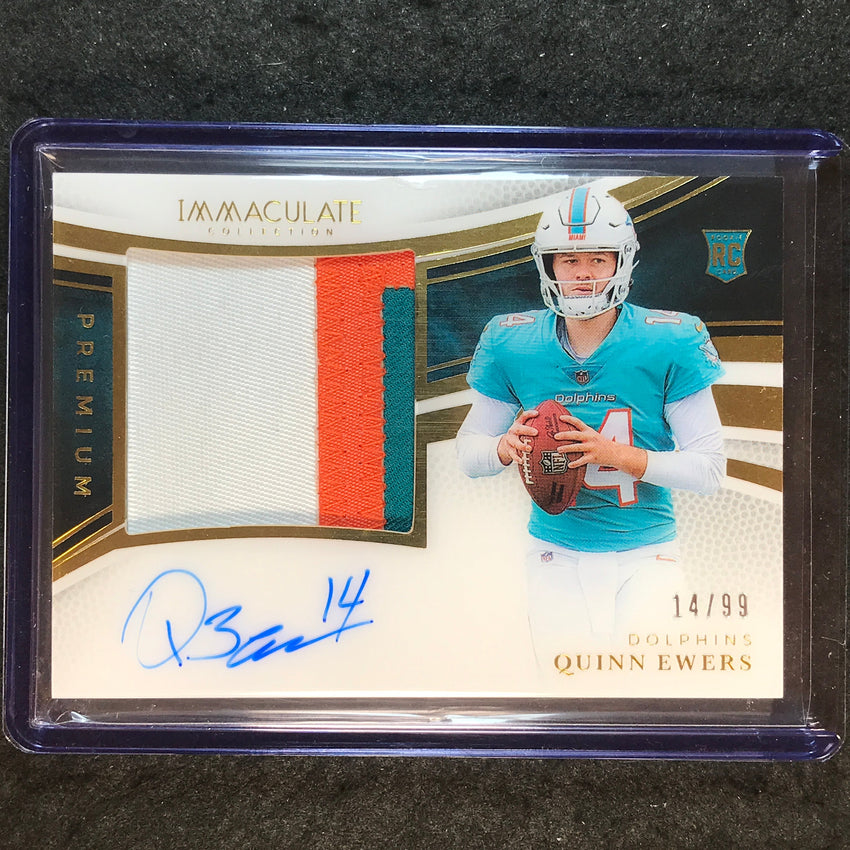 2025 Immaculate Football QUINN EWERS Premium Patch Rookie Auto 14/99