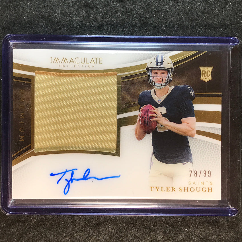 2025 Immaculate Football TYLER SHOUGH Premium Patch Rookie Auto 78/99