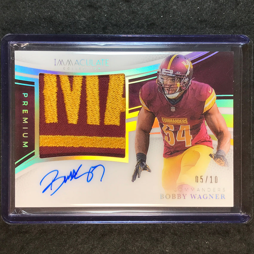 2025 Immaculate Football BOBBY WAGNER Premium Patch Auto Gold 5/10