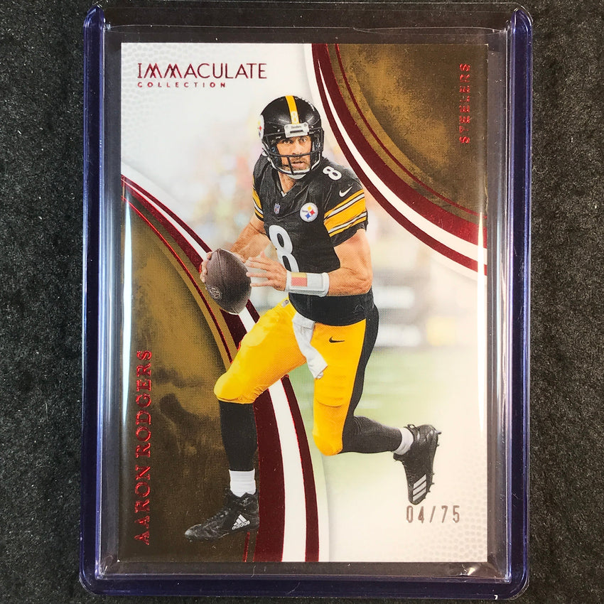 2025 Immaculate Football AARON RODGERS Base Red 4/75 #57