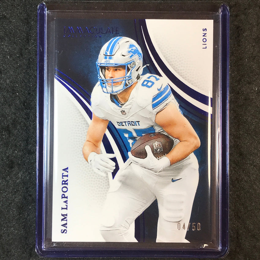 2025 Immaculate Football SAM LAPORTA Base Blue 4/50 #10