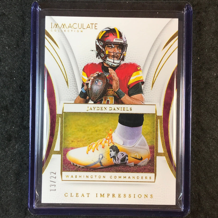 2025 Immaculate Football JAYDEN DANIELS Cleat impressions 13/22