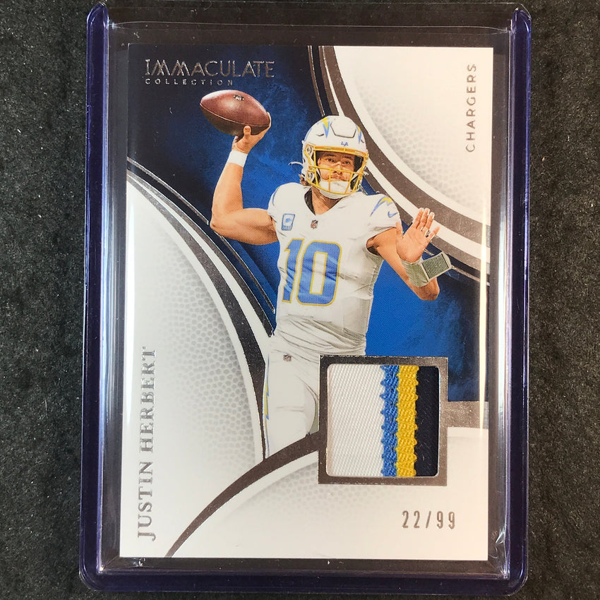 2025 Immaculate Football JUSTIN HERBERT Base Memorabilia Patch 22/99