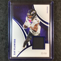 2025 Immaculate Football ZAY FLOWERS Base Memorabilia Jersey Relic Blue 22/50