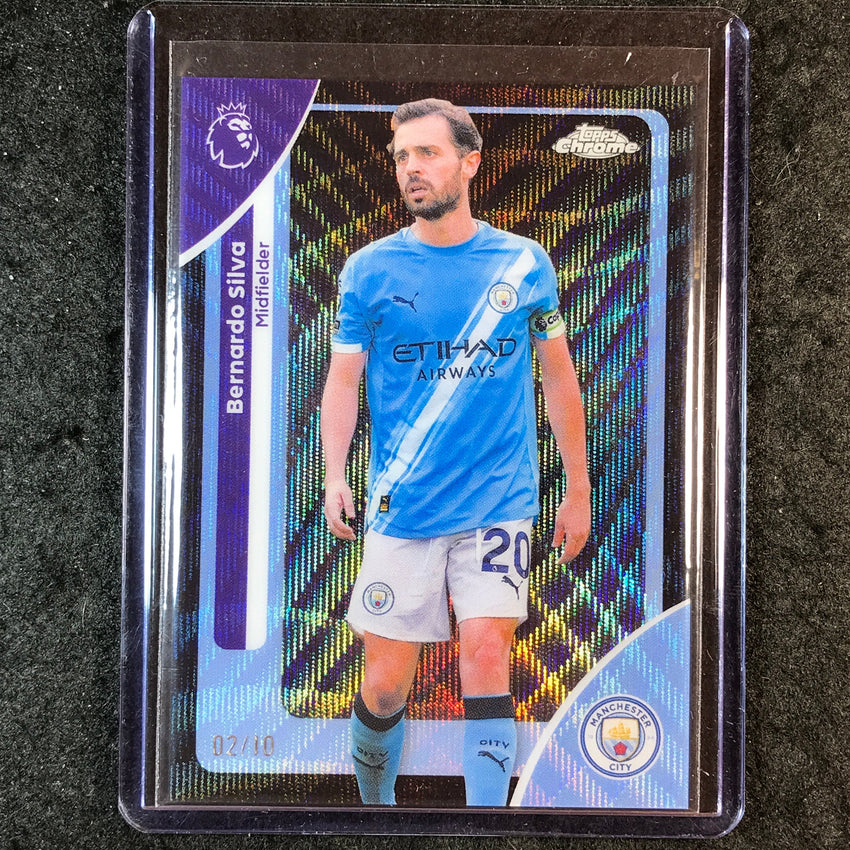 2026 Topps Chrome Premier League EPL BERNARDO SILVA Black Wave 2/10 #123