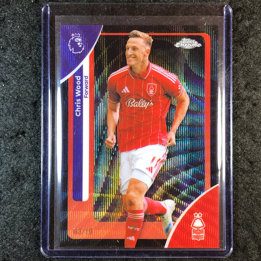 2026 Topps Chrome Premier League EPL CHRIS WOOD Black Wave 8/10 #158
