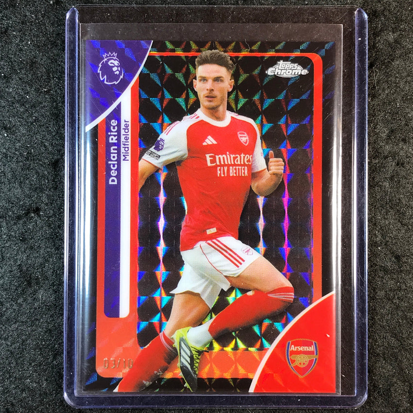 2026 Topps Chrome Premier League EPL DECLAN RICE Black Geometric 3/10 #14