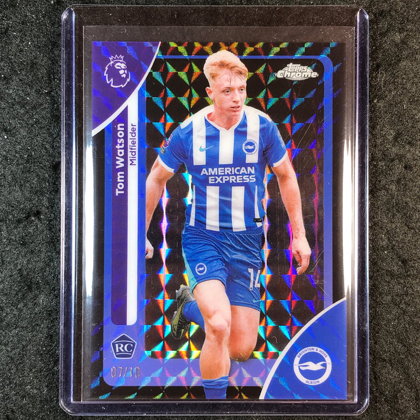 2026 Topps Chrome Premier League EPL TOM WATSON Rookie Black Geometric 7/10 #44