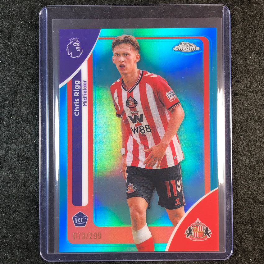 2026 Topps Chrome Premier League EPL CHRIS RIGG Rookie Teal /299 #163